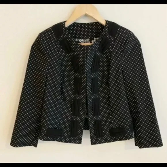 CAbi Polka Dot Black White Women's Blazer - Picture 4 of 8